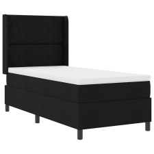 vidaXL Boxspring ágy matraccal, fekete, 100x200 cm, szövet (3341695) ágy és ágykellék