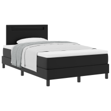 vidaXL Boxspring ágy matraccal Fekete 120x200 cm Műbőr (3339044) ágy és ágykellék