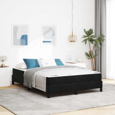 vidaXL Boxspring ágy matraccal Fekete 140 x 190 cm Bársony ágy és ágykellék