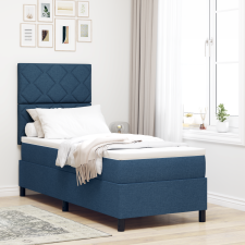 vidaXL Boxspring ágy matraccal kék 80x200 cm szövet ágy és ágykellék