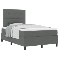 vidaXL Boxspring Ágy Matraccal Közép-Szürke Kisfrancia Szövet (3339372) ágy és ágykellék