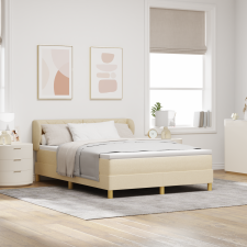 vidaXL Boxspring Ágy Matraccal Krém 160x200 cm-es Szövet ágy és ágykellék