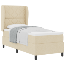 vidaXL Boxspring Ágy Matraccal - Krém, 80x200 cm Szövet (3340597) ágy és ágykellék