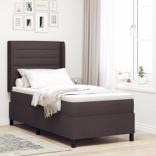 vidaXL Boxspring Ágy Matraccal & LED Sötétbarna 100x200 cm Szövet ágy és ágykellék