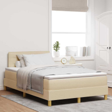 vidaXL Boxspring ágy matraccal matracmal Krém 120 x 190 cm szövet ágy és ágykellék