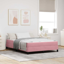 vidaXL Boxspring ágy matraccal Rózsaszín 140 x 190 cm Bársony ágy és ágykellék
