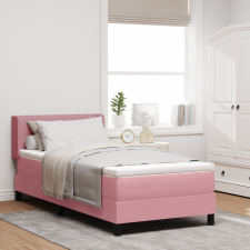 vidaXL Boxspring Ágy Matraccal Rózsaszín 80x200 cm Bársony ágy és ágykellék