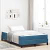 vidaXL Boxspring ágy matraccal Sötét kék 120 x 190 cm Bársony