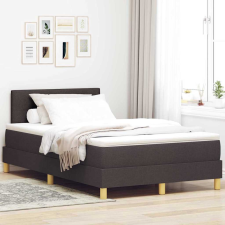 vidaXL Boxspring ágy matraccal sötétbarna 120 x 190 cm szövet ágy és ágykellék