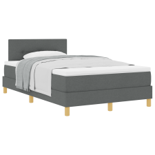 vidaXL Boxspring ágy matraccal sötétszürke 120x190 cm szövet (3338903) ágy és ágykellék