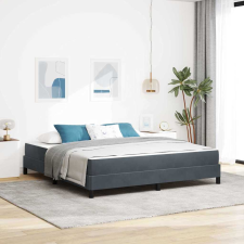 vidaXL Boxspring ágy matraccal Sötétszürke 180 x 200 cm Bársony ágy és ágykellék