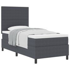 vidaXL Boxspring ágy matraccal sötétszürke 80x200 cm kordbársony szövet (3337532) ágy és ágykellék