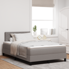 vidaXL Boxspring ágy matraccal Taupe 120x200 cm Szövet ágy és ágykellék