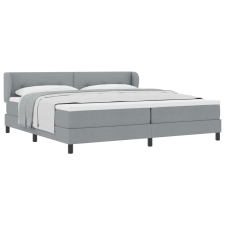 vidaXL Boxspring Ágy Matraccal Világosszürke 200x200 cm Szövet (3340045) ágy és ágykellék