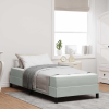 vidaXL Boxspring ágy matraccal Világosszürke 90 x 200 cm Bársony