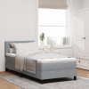 vidaXL Boxspring Ágy Matraccal Világosszürke 90x190 cm Szövet