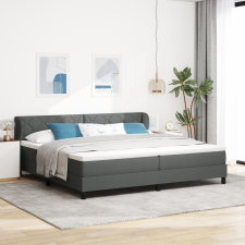 vidaXL Boxspring Ágy Matracokkal Sötétszürke 200x200 cm Szövet ágy és ágykellék