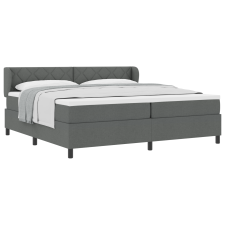 vidaXL Boxspring Ágy Matracokkal Sötétszürke 200x200 cm Szövet (3340109) ágy és ágykellék