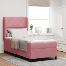 vidaXL Boxspring Ágy Matracot Mellé Pink 90x200 cm Bársony ágy és ágykellék