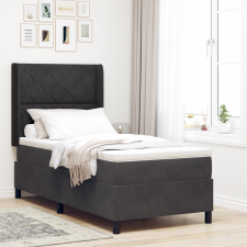 vidaXL Boxspring Ágy Mattal és LED-del Fekete 100x200 cm Bársony ágy és ágykellék