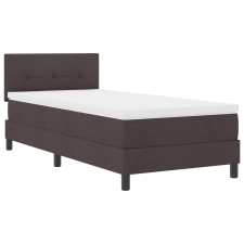 vidaXL Boxspring Ágy Mattal és LED-del Sötétbarna 100x200 cm Szövet (3342187) ágy és ágykellék