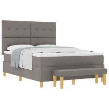 vidaXL Boxspring Ágy Mattal és Pad Taub 140x190 cm Szövet (3344300) ágy és ágykellék