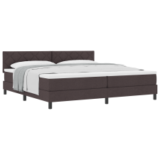 vidaXL Boxspring Ágy Mattal Sötétbarna 200x200 cm Szövet (3338793) ágy és ágykellék