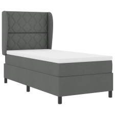 vidaXL Boxspring Ágy Mattal - Sötétszürke, 90x190 cm, Szövet (3340600) ágy és ágykellék