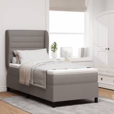 vidaXL Boxspring Ágy Mattal Taupe Színben, 80x200 cm, Szövet ágy és ágykellék