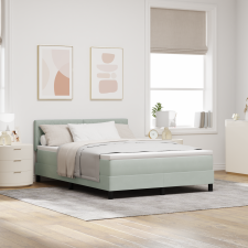 vidaXL Boxspring Ágy Mattal Világosszürke 160x200 cm Bársony ágy és ágykellék