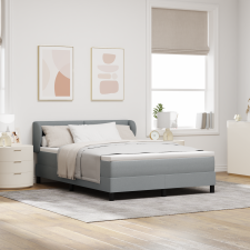 vidaXL Boxspring Ágy Mattal Világosszürke 160x200 cm Szövet ágy és ágykellék