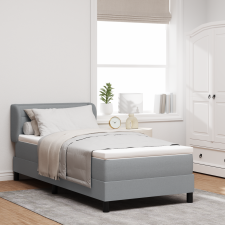 vidaXL Boxspring Ágy Mattal Világosszürke 80x200 cm Szövet ágy és ágykellék