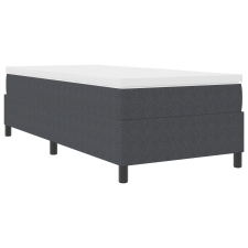 vidaXL Boxspring Ágy Sötétszürke 100x200 cm Bordás Szövet (3337393) ágy és ágykellék