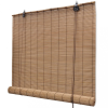 vidaXL Brown Bamboo Roller Blind