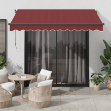 vidaXL burgundi vörös automata behúzható napellenző 350 x 250 cm kerti bútor