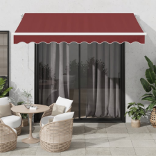 vidaXL burgundi vörös automata kihúzható napellenző 300 x 250 cm kerti bútor