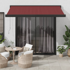vidaXL burgundi vörös kézzel kihúzható napellenző 350 x 250 cm kerti bútor