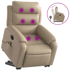 vidaXL cappuccino műbőr dönthető masszázs- és állófotel (3205055) masszázsfotel