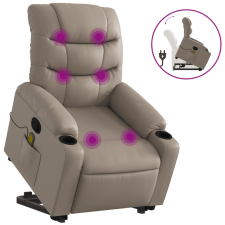 vidaXL cappuccino műbőr dönthető masszázs- és állófotel (3206612) masszázsfotel