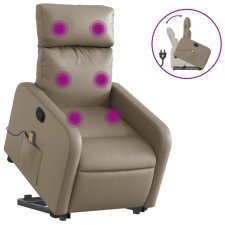 vidaXL cappuccino műbőr dönthető masszázs- és állófotel (3206762) masszázsfotel