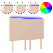 vidaXL cappuccino műbőr LED-es fejtámla 144x5x118/128 cm (3122239) ágy és ágykellék