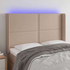 vidaXL cappuccino műbőr LED-es fejtámla 147x16x118/128 cm ágy és ágykellék
