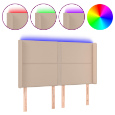 vidaXL cappuccino műbőr LED-es fejtámla 147x16x118/128 cm (3124003) ágy és ágykellék