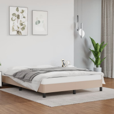 vidaXL cappuccino színű műbőr ágykeret 140 x 190 cm ágy és ágykellék