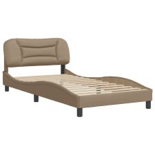 vidaXL cappuccino színű műbőr ágykeret fejtámlával 100x200 cm (3207985) ágy és ágykellék