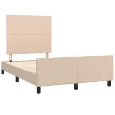 vidaXL cappuccino színű műbőr ágykeret fejtámlával 120x190 cm (3270553) ágy és ágykellék