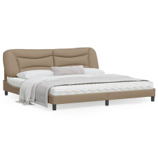 vidaXL cappuccino színű műbőr ágykeret fejtámlával 200x200 cm ágy és ágykellék