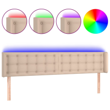 vidaXL cappuccino színű műbőr LED-es fejtámla 163x16x78/88 cm (3123337) ágy és ágykellék