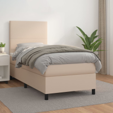 vidaXL cappuccino színű műbőr rugós ágy matraccal 100 x 200 cm ágy és ágykellék