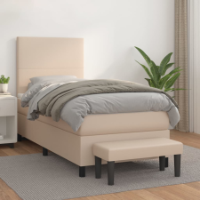 vidaXL cappuccino színű műbőr rugós ágy matraccal 100 x 200 cm ágy és ágykellék